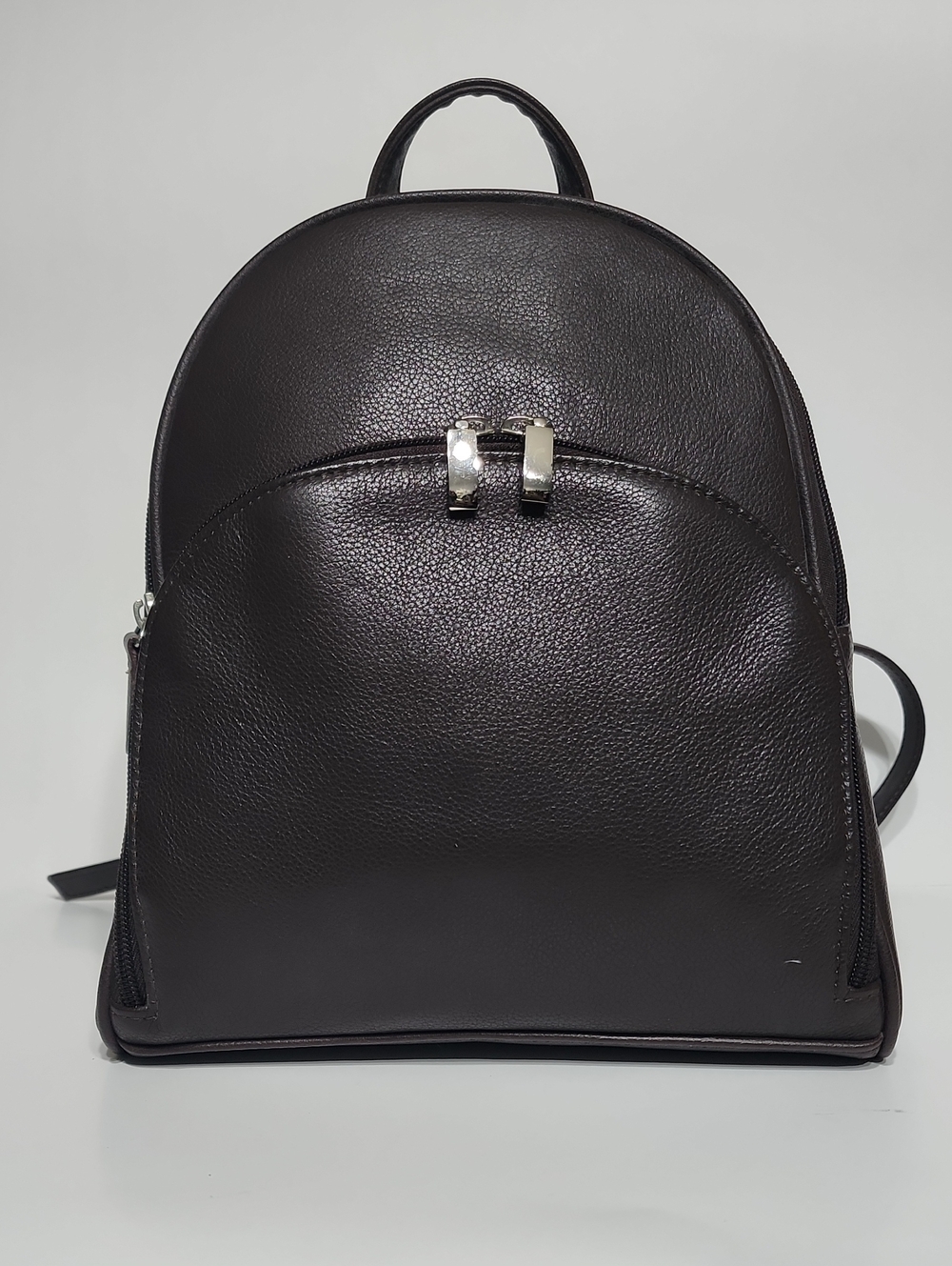 Aurielle Dark Brown Leather Mini Backpack Sling Travel Bag